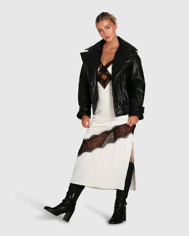 Trendy Looks Love Drunk Leather Bomber