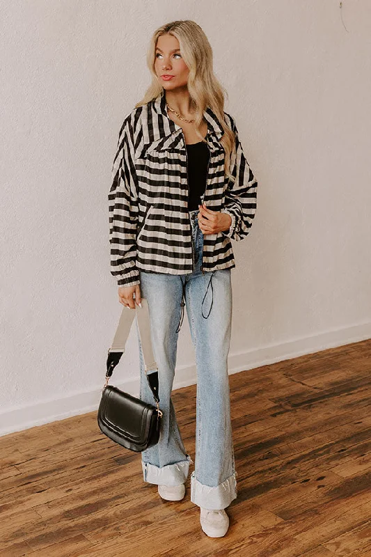 Luxury Style Maine Morning Stripe Lightweight Jacket