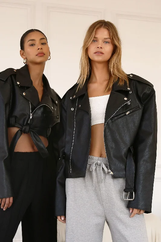 Stylish Casuals Megan Oversized Rider Jacket