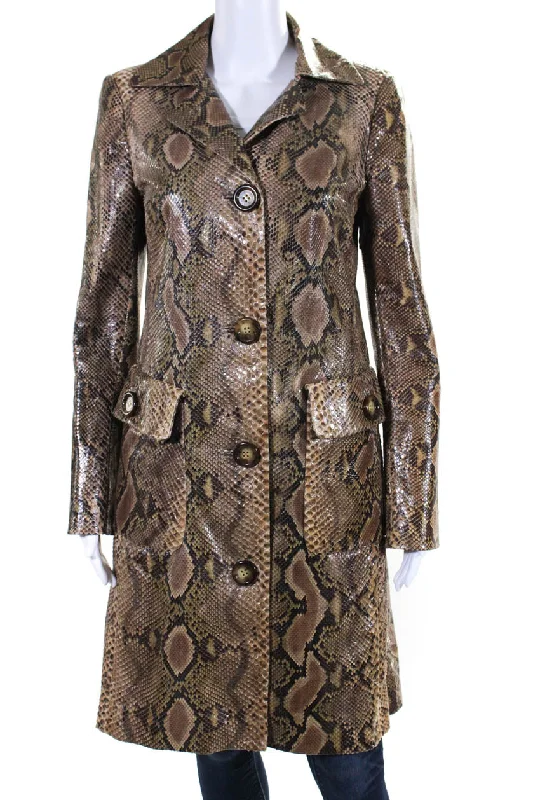 Elegant And Casual Michael Kors Snakeskin Coat