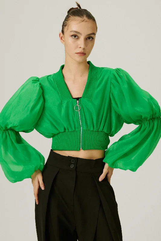 Retro Fashion Mindy Balloon Sleeve Jacket