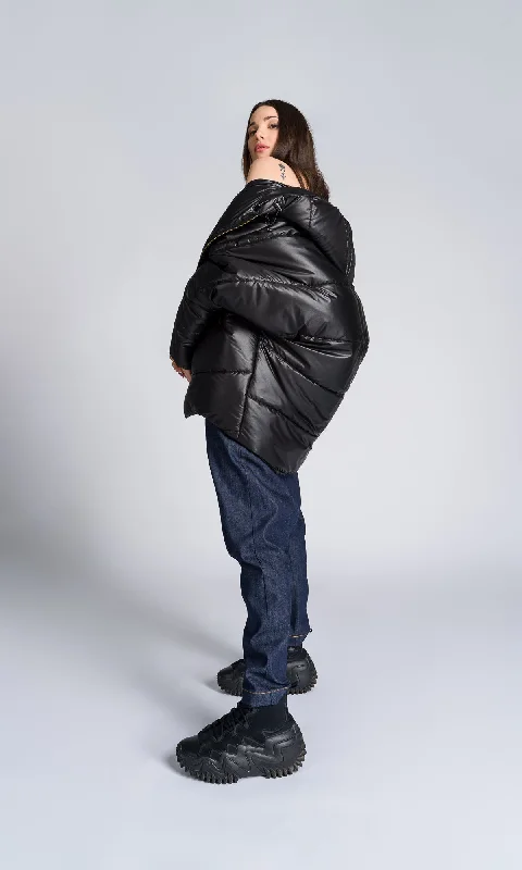 Romantic And Fresh Oversized Quilted Jacket with Drop Shoulder