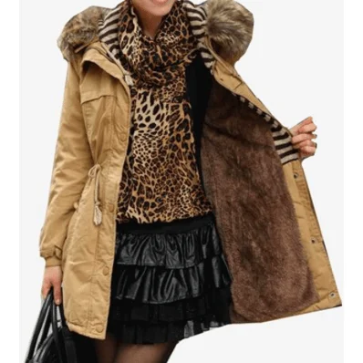 Sports Fashion PARKA COAT WITH FAUX FUR LINING