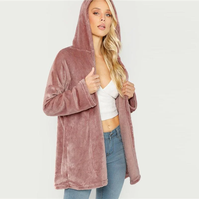 Trendy Dresses PINK LADY  HOODED