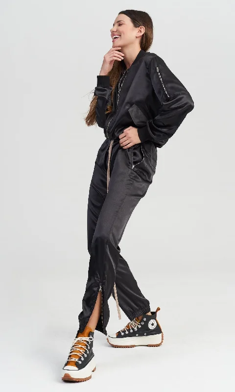 Exclusive Customization Satin Bomber Jacket and Pants Set