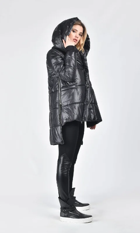 Cozy Look Side Zippered Quilted Jacket