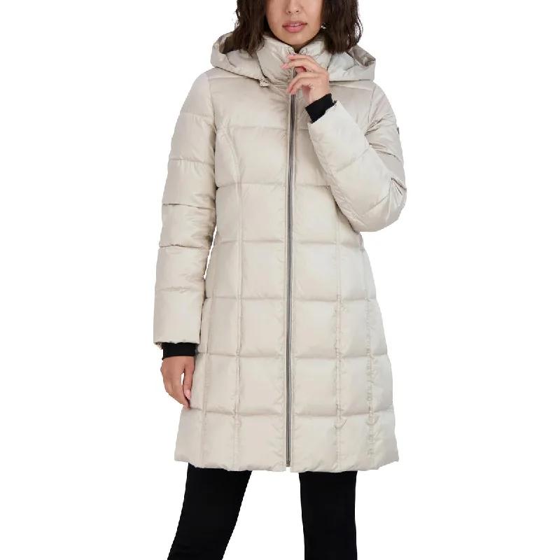 Tahari Womens Mara Quilted Cold Weather Puffer Jacket