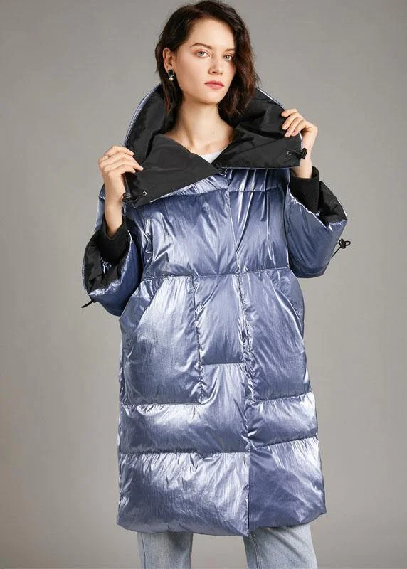 Noble And Elegant Unique silver Grey Stand Collar Pockets slim fit Winter Duck Down Down Coat Noble And Elegant Unique silver Grey Stand Collar Pockets slim fit Winter Duck Down Down Coat