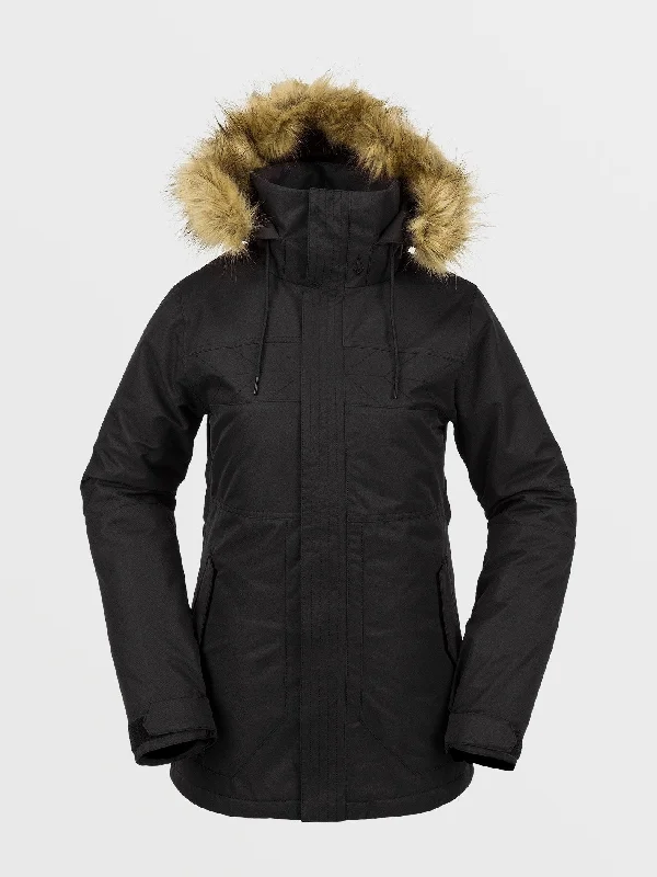 Soft Feel Womens Fawn Insulated Jacket - Black