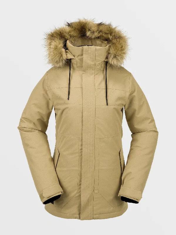 Comfortable Fitwear Womens Fawn Insulated Jacket - Dark Khaki