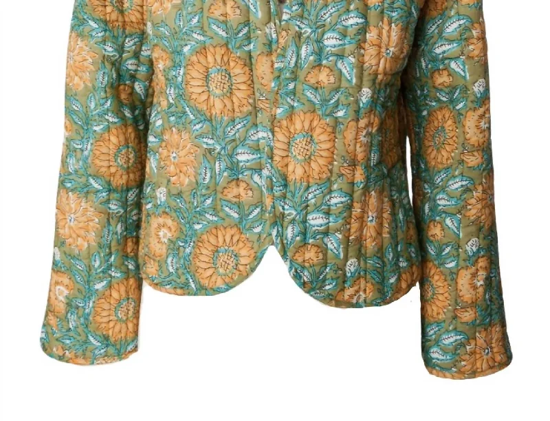 Classic Series Women's Quilted Print Jacket In Multi