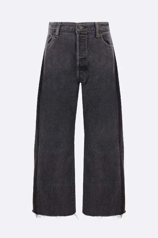 Comfortable down Lasso upcycled vintage denim jeans