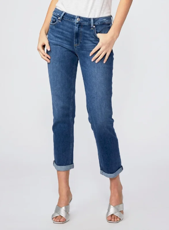 Relaxed Dresses Brigitte Mid-Rise Slim Boyfriend Denim Jeans In Eiffel