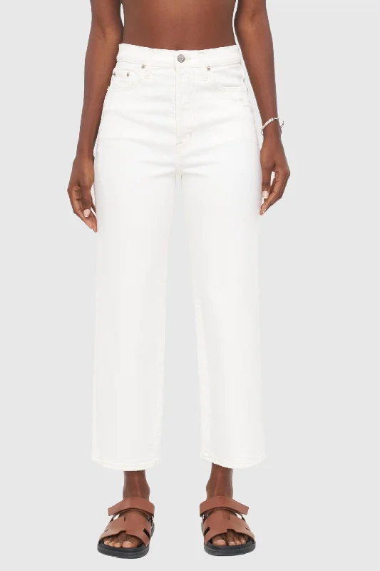 Light Layers Cassie Crop Super High Rise Straight Crop Jeans In Sand Vintage