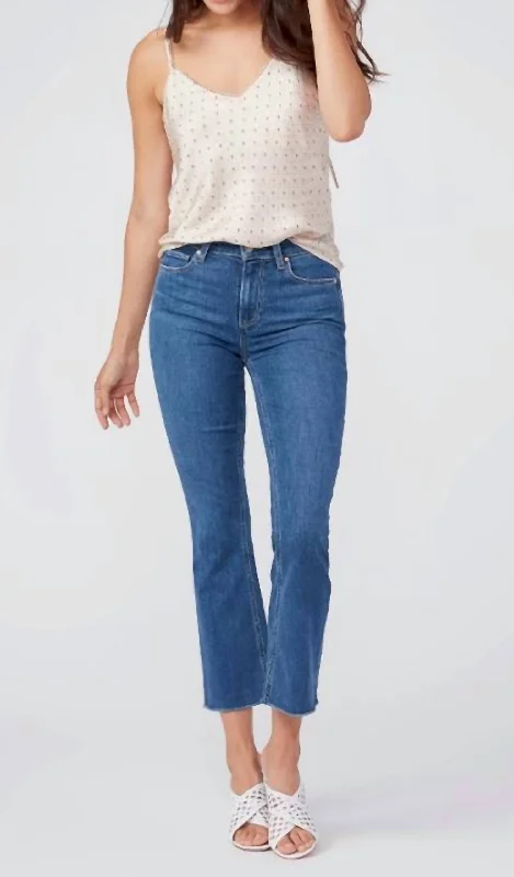 Luxury And Elegant Colette Crop Flare Denim Jeans In Wonderwall
