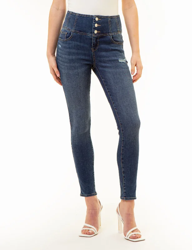 Comfortable Lounge Wear HIGH RISE CORSET SKINNY JEANS
