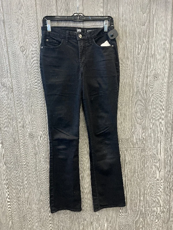 High-quality Fabrics Jeans Boot Cut By Lee In Black Denim, Size: 4