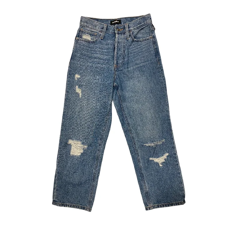 Fashion Must-have Jeans Boyfriend By Express In Blue Denim, Size: 0