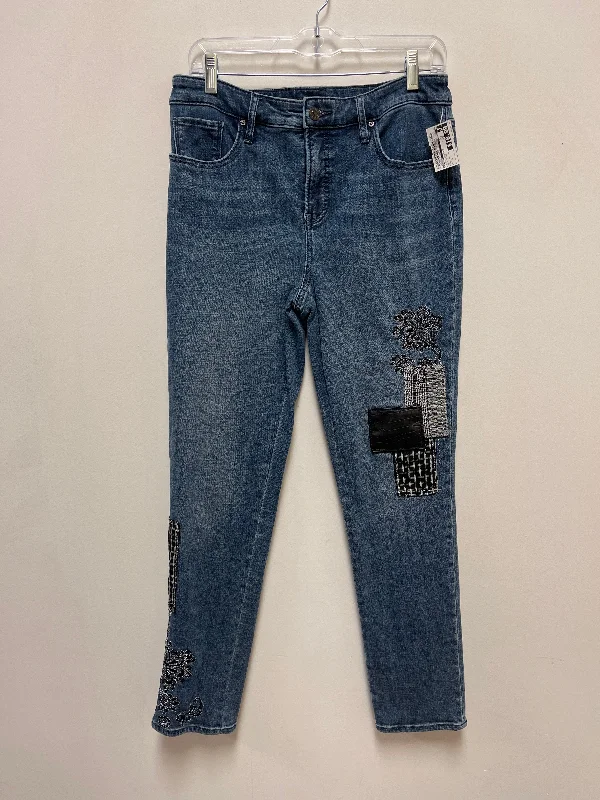Integrated Design Jeans Cropped By Chicos In Blue Denim, Size: 6l