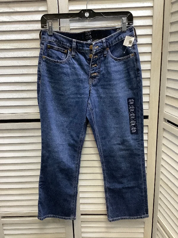 Carefree Style Jeans Cropped By J. Crew In Blue Denim, Size: 2
