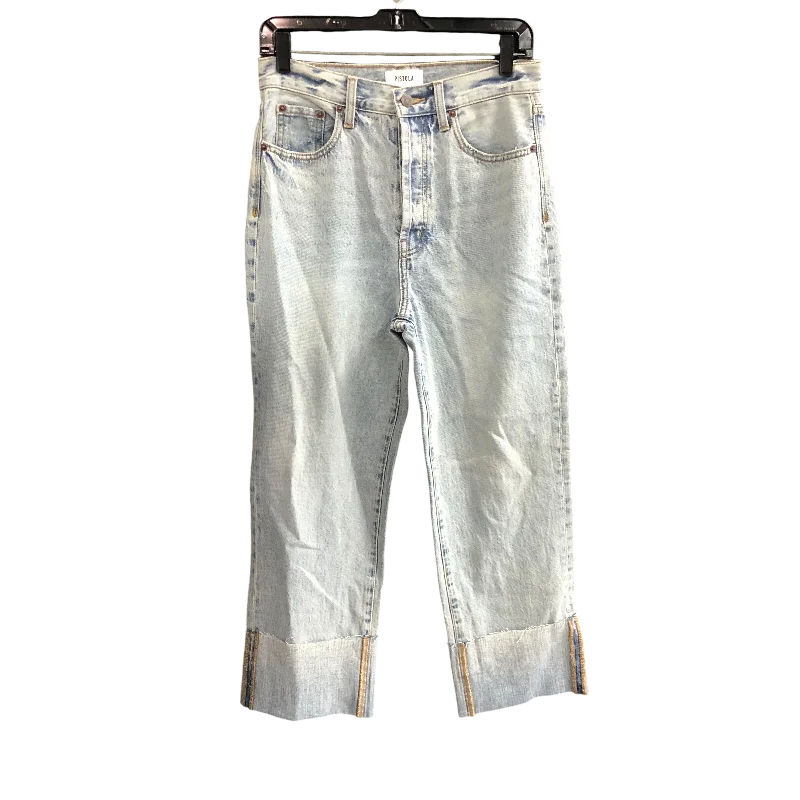 French Retro Jeans Designer By Pistola In Blue Denim, Size: 4