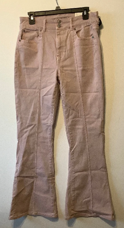Simple Design Jeans Flared By American Eagle In Purple, Size: 10