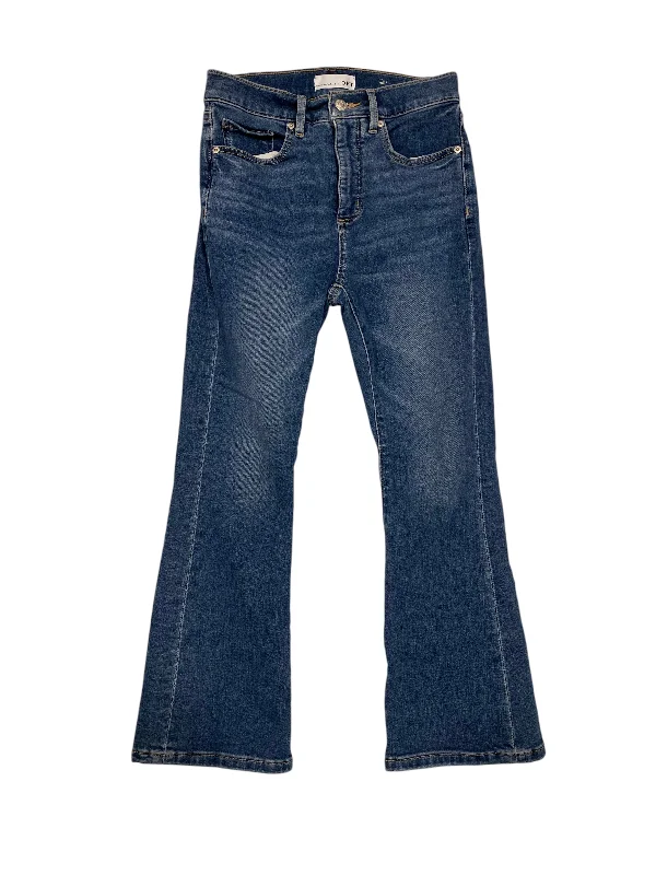 Modernism Jeans Flared By Loft In Blue Denim, Size: 0
