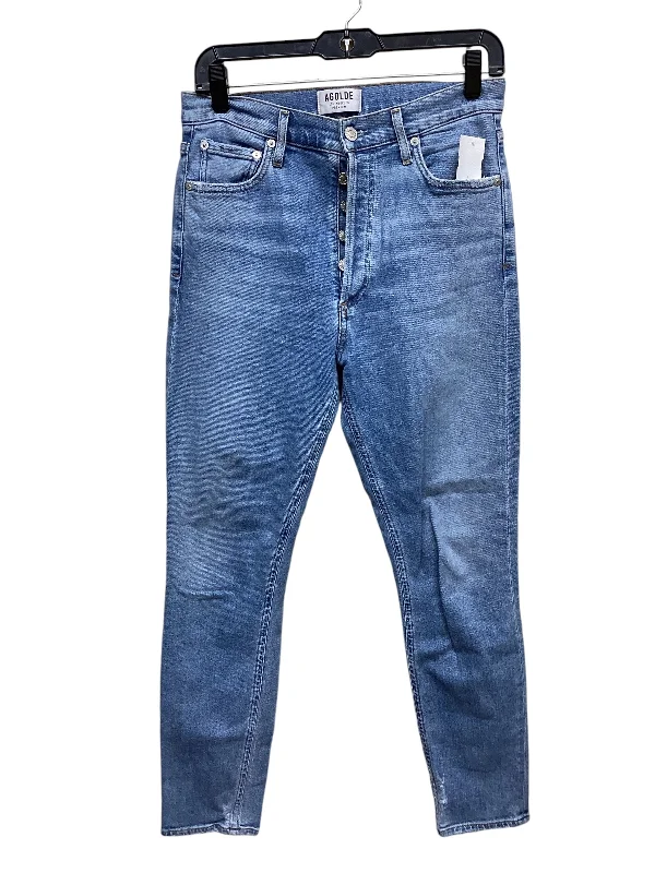 Jeans Skinny By Agolde In Blue Denim, Size: 4