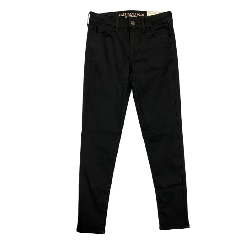 Comfy Chic Jeans Skinny By American Eagle In Black, Size: 8