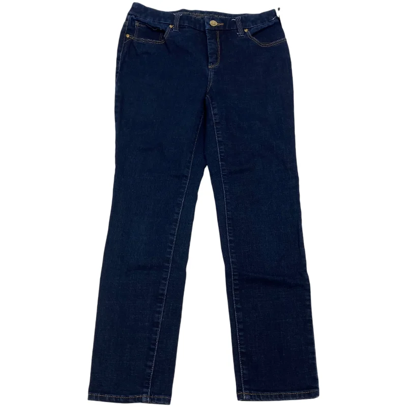 Exquisite Tailoring Jeans Skinny By Chicos In Blue Denim, Size: 0p