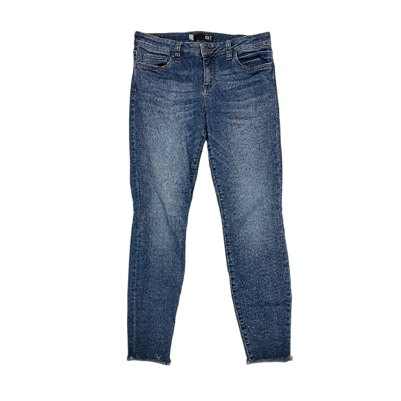 Breathable Comfort Jeans Skinny By Kut In Blue Denim, Size: 8