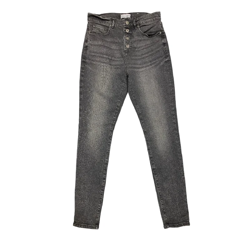 Relaxed Fit Wear Jeans Skinny By Loft In Grey, Size: 6