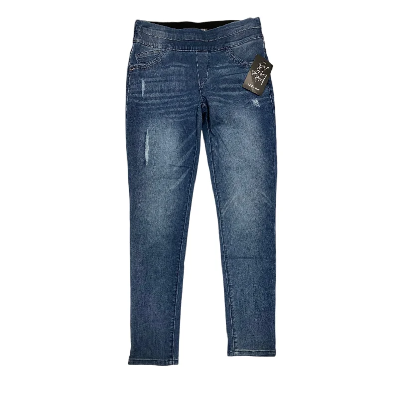 Elegant Dressing Jeans Skinny By MAC AND ME In Blue Denim, Size: 4