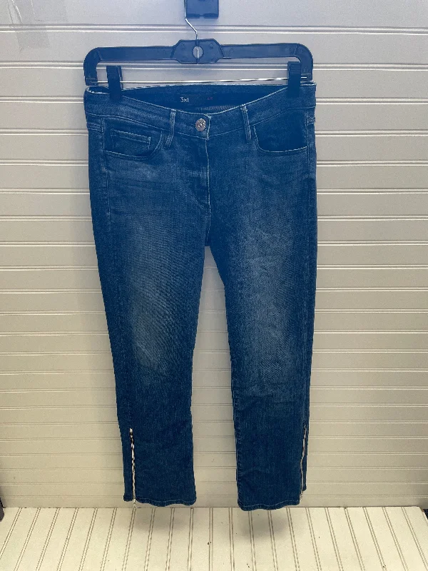 High-end Design Jeans Straight By 3x1 In Blue Denim, Size: 2