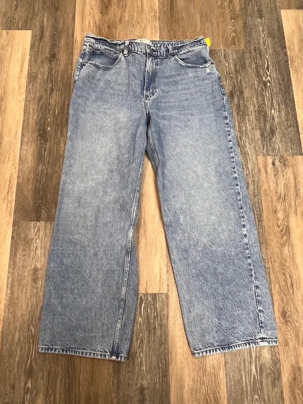 Fashion Style Jeans Straight By Abercrombie And Fitch In Blue Denim, Size: 14p