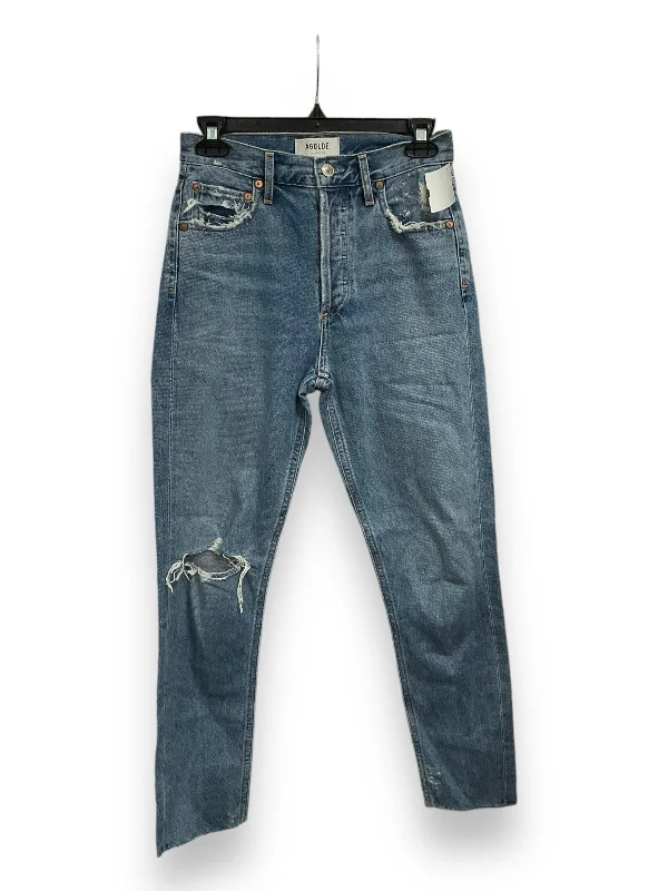 Comfortable Sweaters Jeans Straight By Agolde In Blue Denim, Size: Xxs