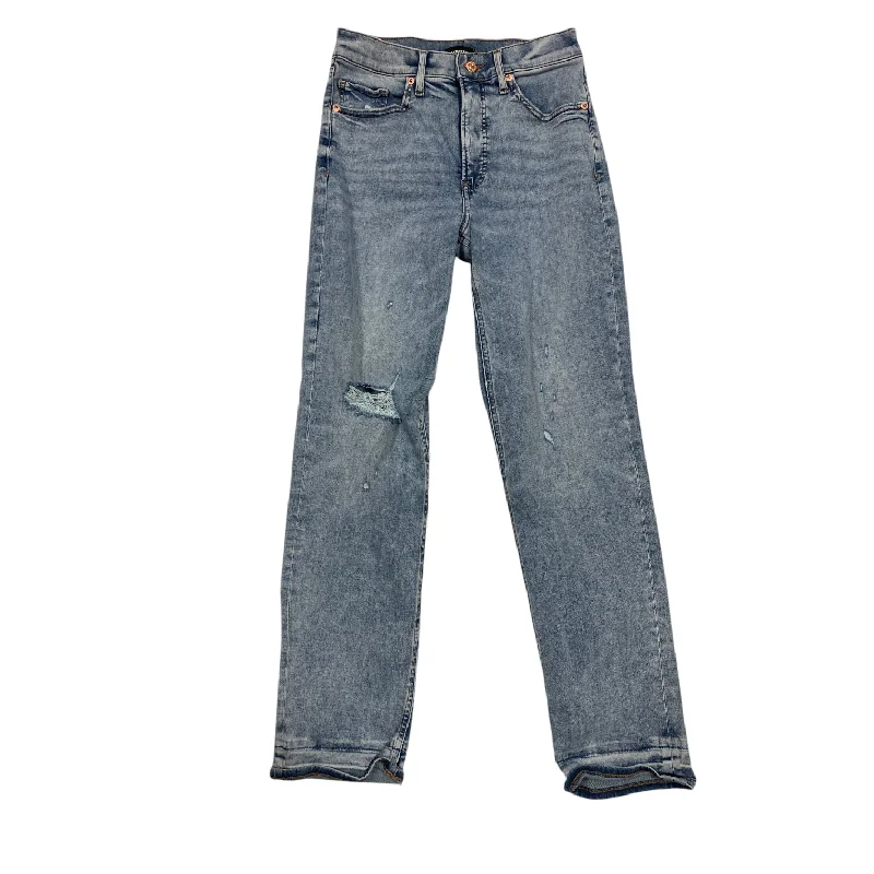 Elegant And Elegant Jeans Straight By Express In Blue Denim, Size: 4