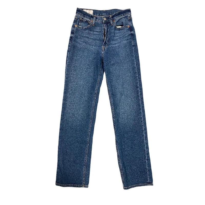 Cozy Fit Jeans Straight By Gap In Blue Denim, Size: 0