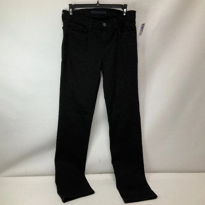 Warm Winter Series Jeans Straight By J Brand In Black Denim, Size: 6