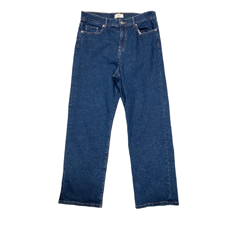 British Style Jeans Straight By Loft In Blue Denim, Size: 10