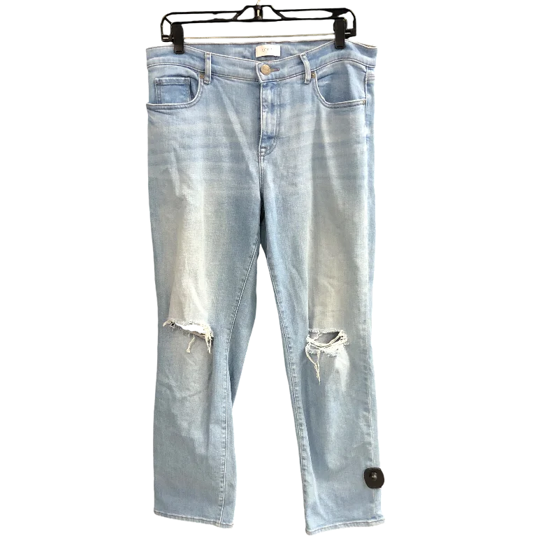 Comfortable Fitwear Jeans Straight By Loft In Blue Denim, Size: 8