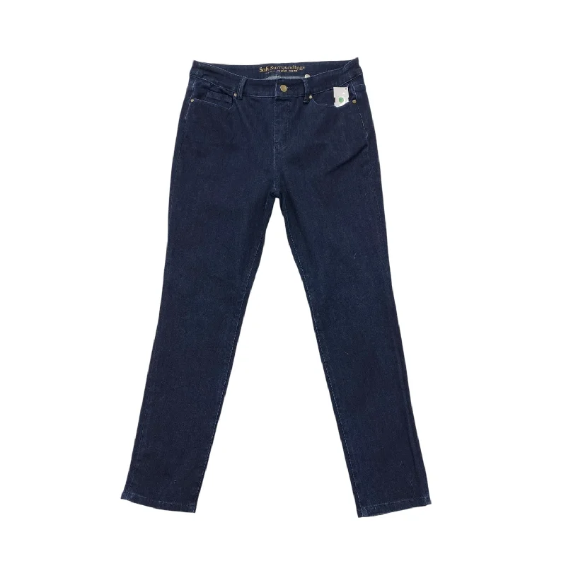 Soft Touch Jeans Straight By Soft Surroundings In Blue Denim, Size: M