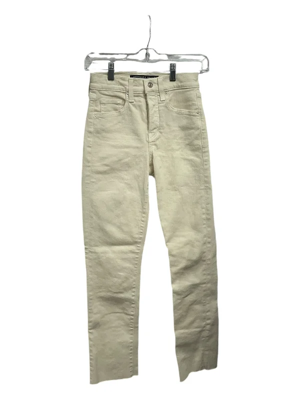 Comfy Pants Jeans Straight By Veronica Beard In Cream, Size: Xxs