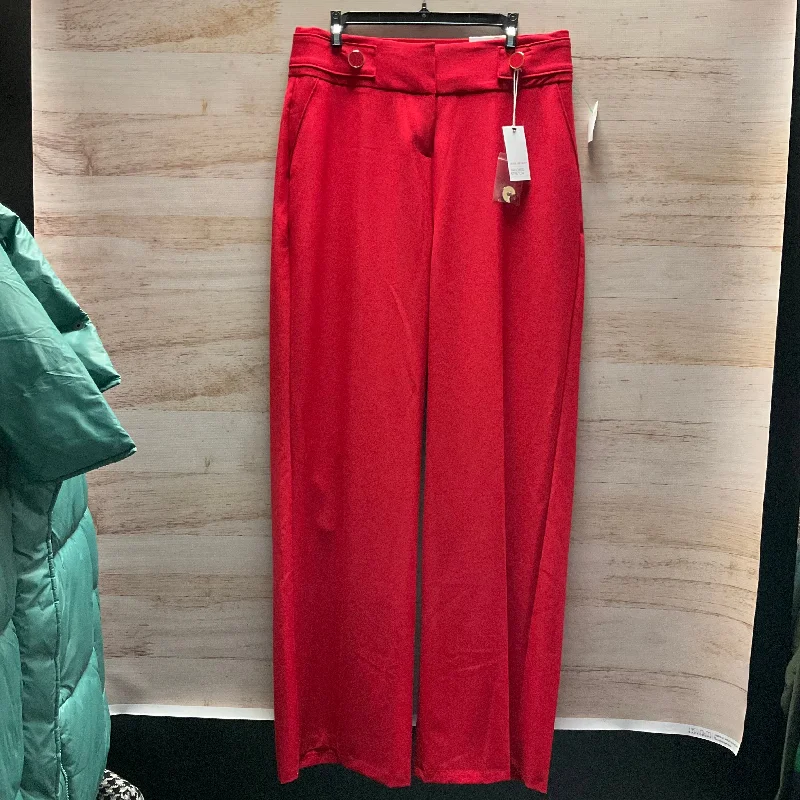 Classic Comfort Jeans Wide Leg By Lane Bryant In Red, Size: 12