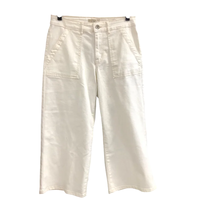 Design Perception Jeans Wide Leg By Logo In White, Size: 6