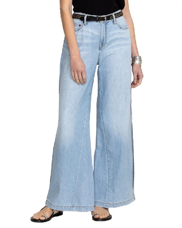 Goddess Outfit Johnny Was Melanie Blanket Stitch Wide Leg Jean