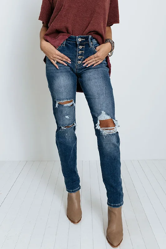Comfortable And Versatile KanCan The Contessa High Waist Distressed Jean