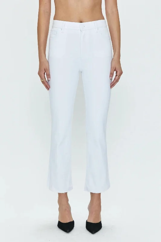 Bright Colors Lennon High Rise Crop Boot Jeans In Cloud Vintage