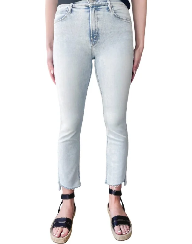 Playful Style Mid Rise Dazzler Ankle Step Jeans In Glamour Shot