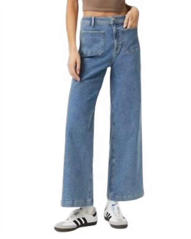 Sexy Fun Paloma Marine Pants In Mid Brushed Flex Blue